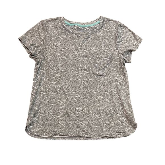 JANE BLEEKER Gray Pajama Top with Front Pocket Short Sleeve Sz Small - Picture 2 of 5